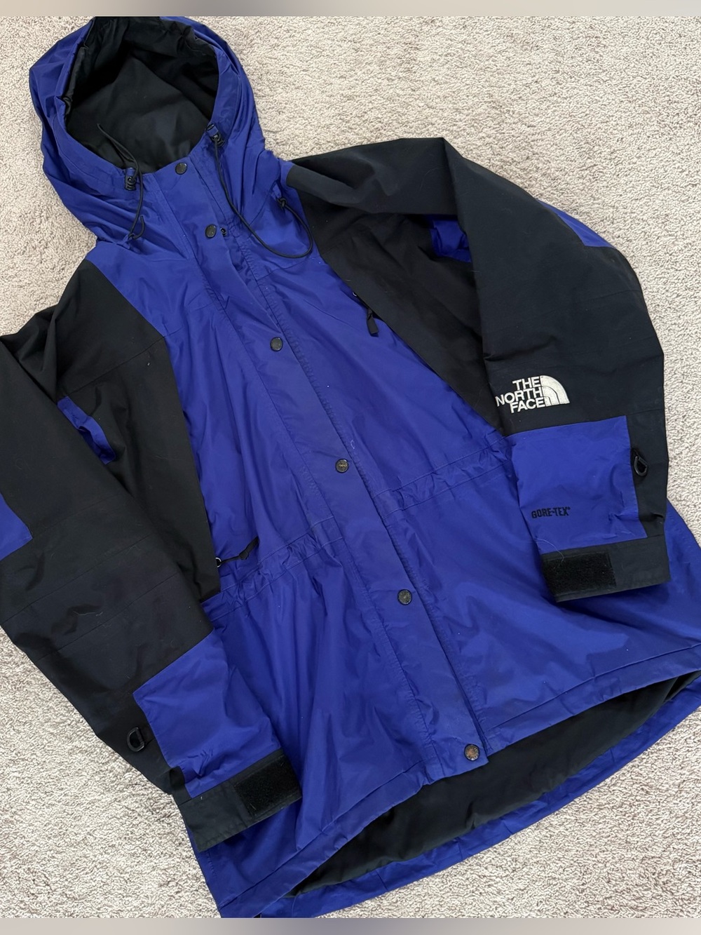vtg The North Face Gore-Tex Mountain Rain Coat Jacket Women L Parka Zip Up 88018